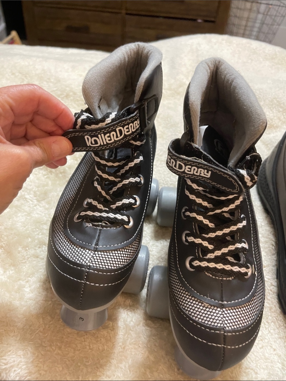 Roller Derby Kids' Black High-Top Quad Roller Skates